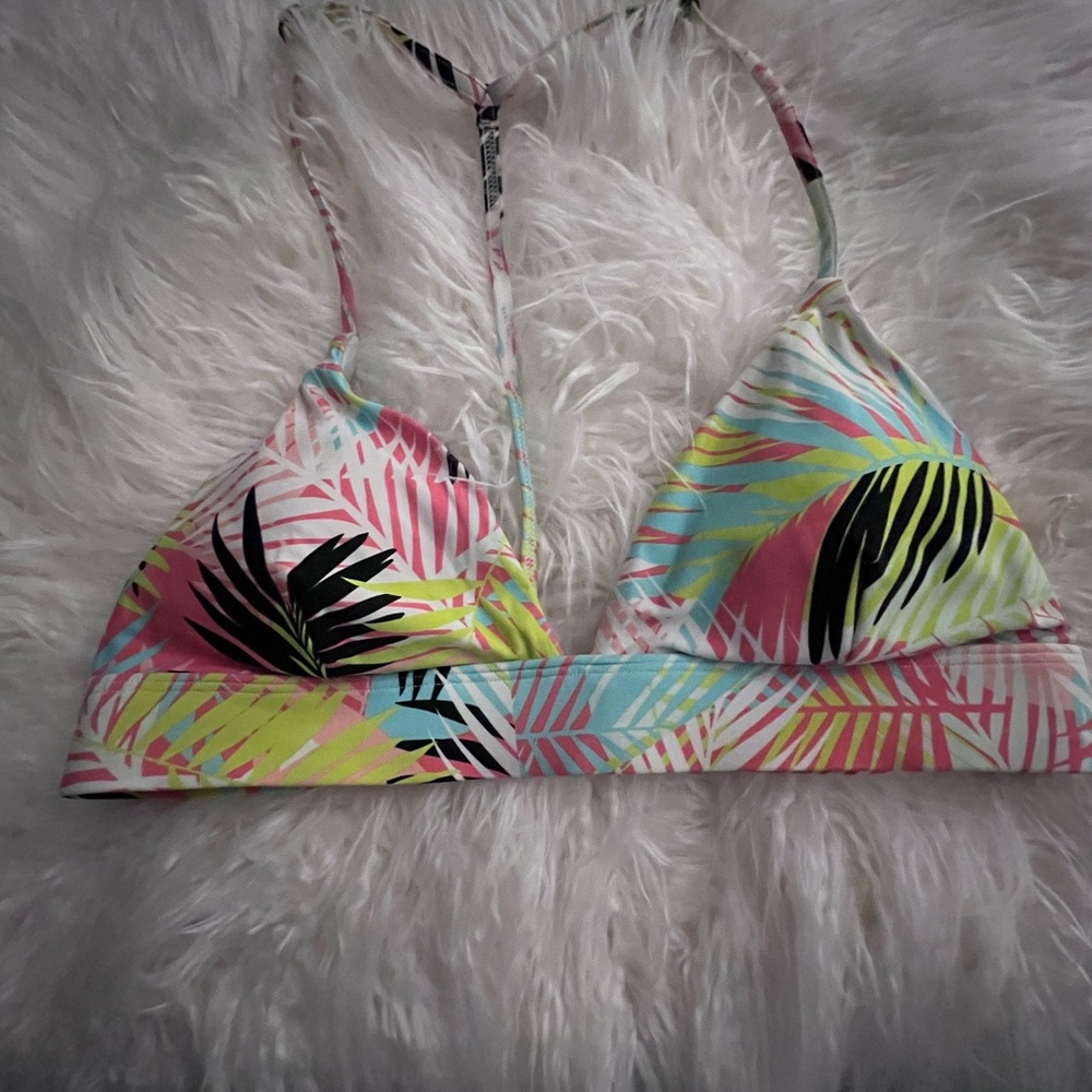 Rip Curl Coral and Aqua Bikini Top